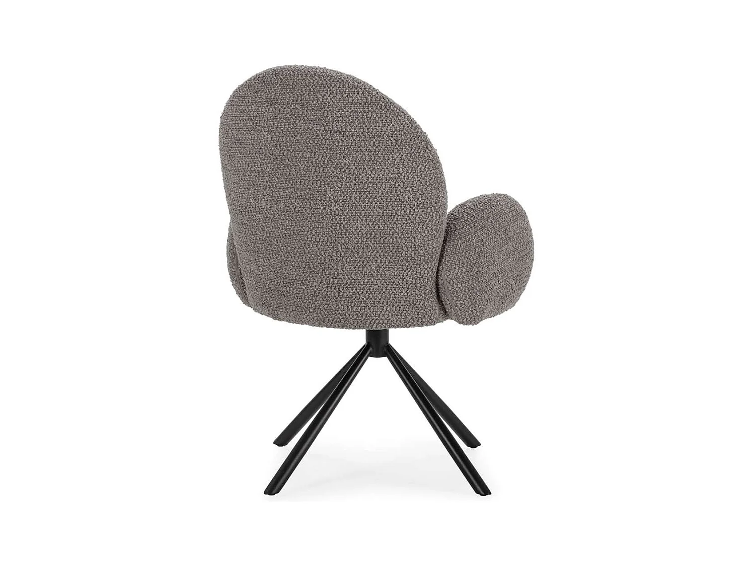 Sillón giratorio modelo Damas con brazos tapizado textil gris claro, 89cm(alto) 64cm(anch