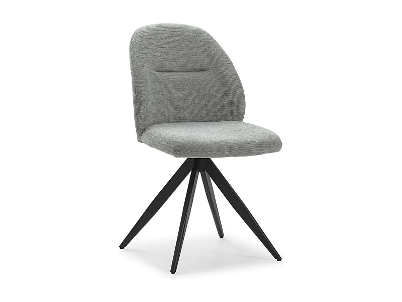 Pack de 2 sillas giratorias modelo Tamesis tapizado textil gris claro, 85cm(alto) 49.5cm(a