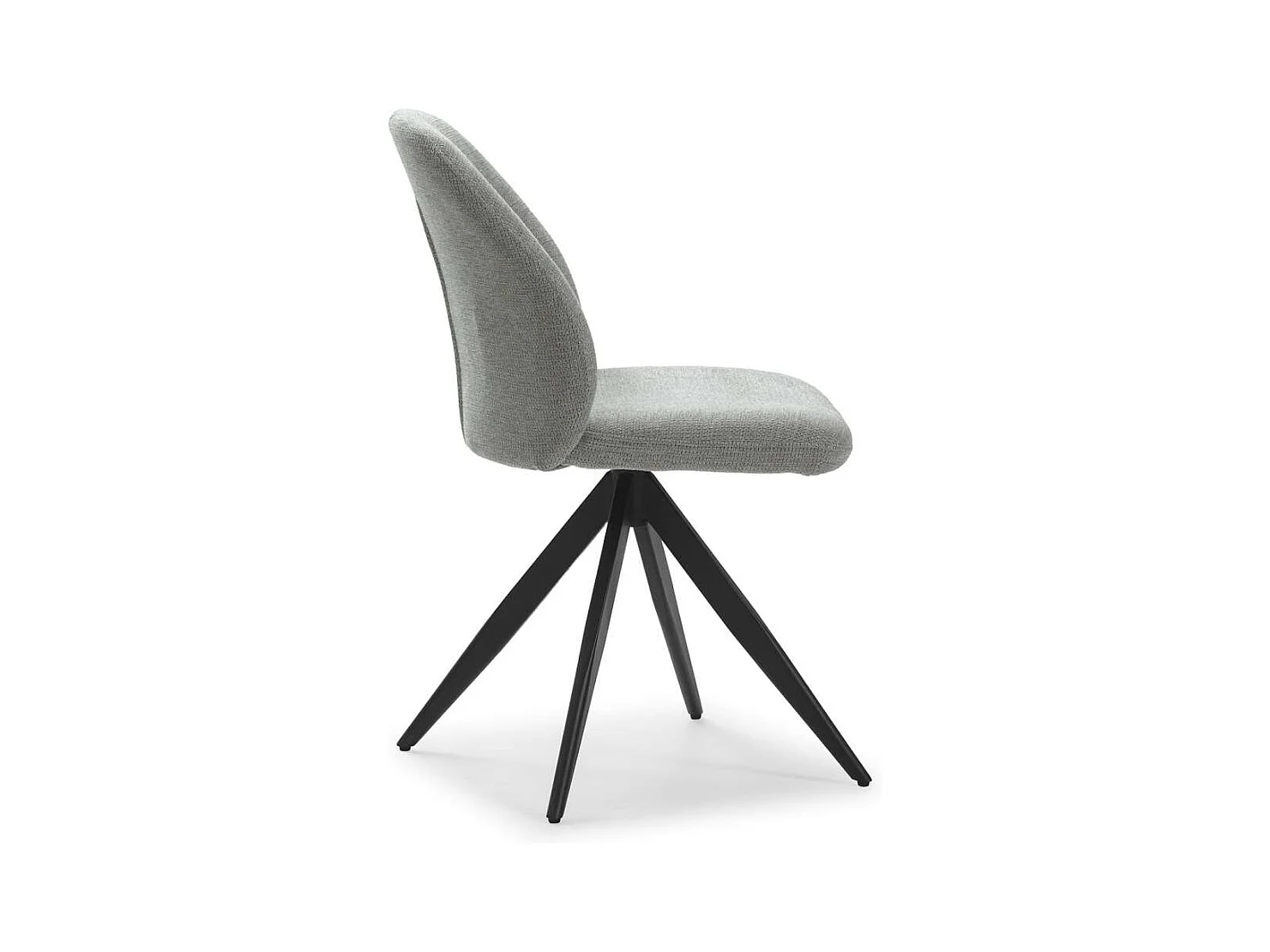 Pack de 2 sillas giratorias modelo Tamesis tapizado textil gris claro, 85cm(alto) 49.5cm(a