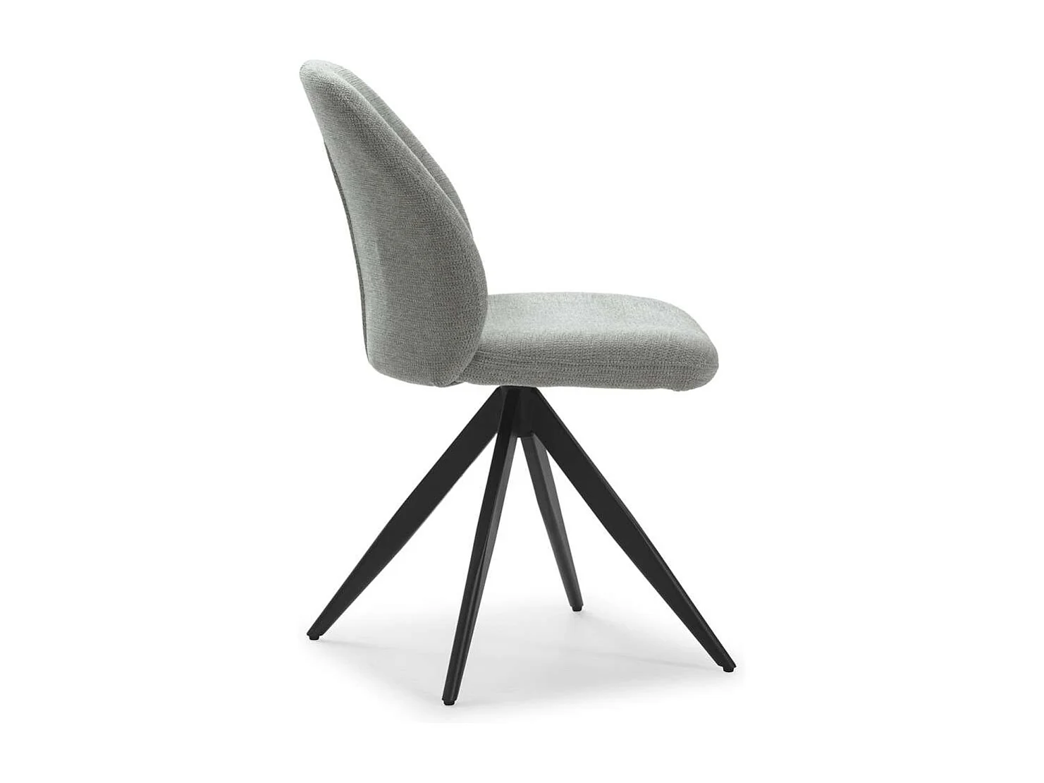 Pack de 2 sillas giratorias modelo Tamesis tapizado textil gris claro, 85cm(alto) 49.5cm(a