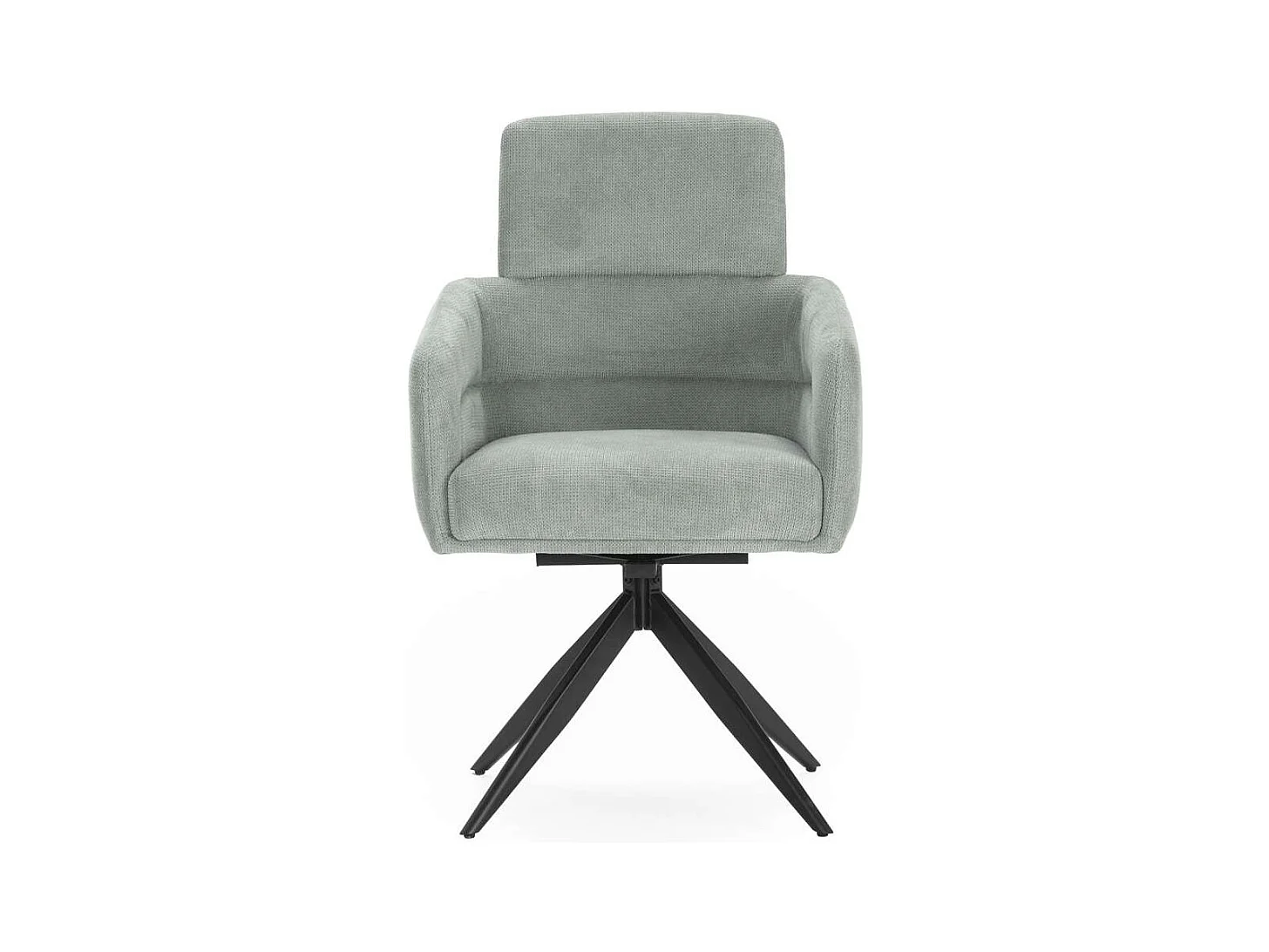 Pack de 2 sillones giratorios modelo Maggie tapizado textil turquesa, 93cm(alto) 58cm(anch