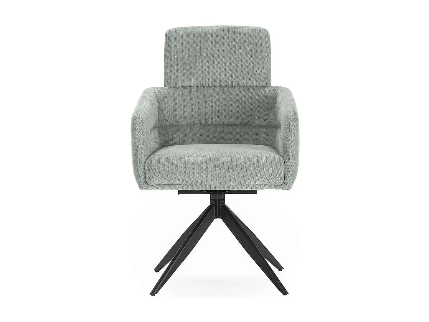 Pack de 2 sillones giratorios modelo Maggie tapizado textil turquesa, 93cm(alto) 58cm(anch