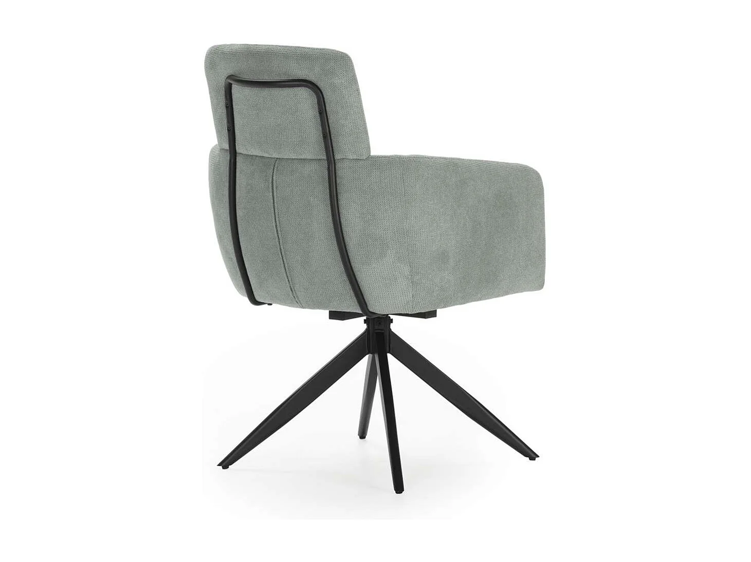 Pack de 2 sillones giratorios modelo Maggie tapizado textil turquesa, 93cm(alto) 58cm(anch