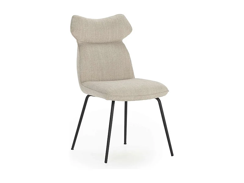 Pack de 2 sillas modelo Dimitri tapizado textil beige, 91cm(alto) 47cm(ancho) 64cm(largo)