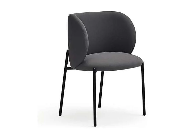 Pack de 2 sillas modelo Mogi tapizado en textil gris oscuro, 49/81cm (alto) 59cm (ancho) 5