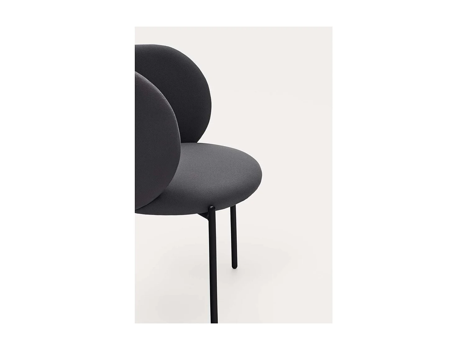 Pack de 2 sillas modelo Mogi tapizado en textil gris oscuro, 49/81cm (alto) 59cm (ancho) 5