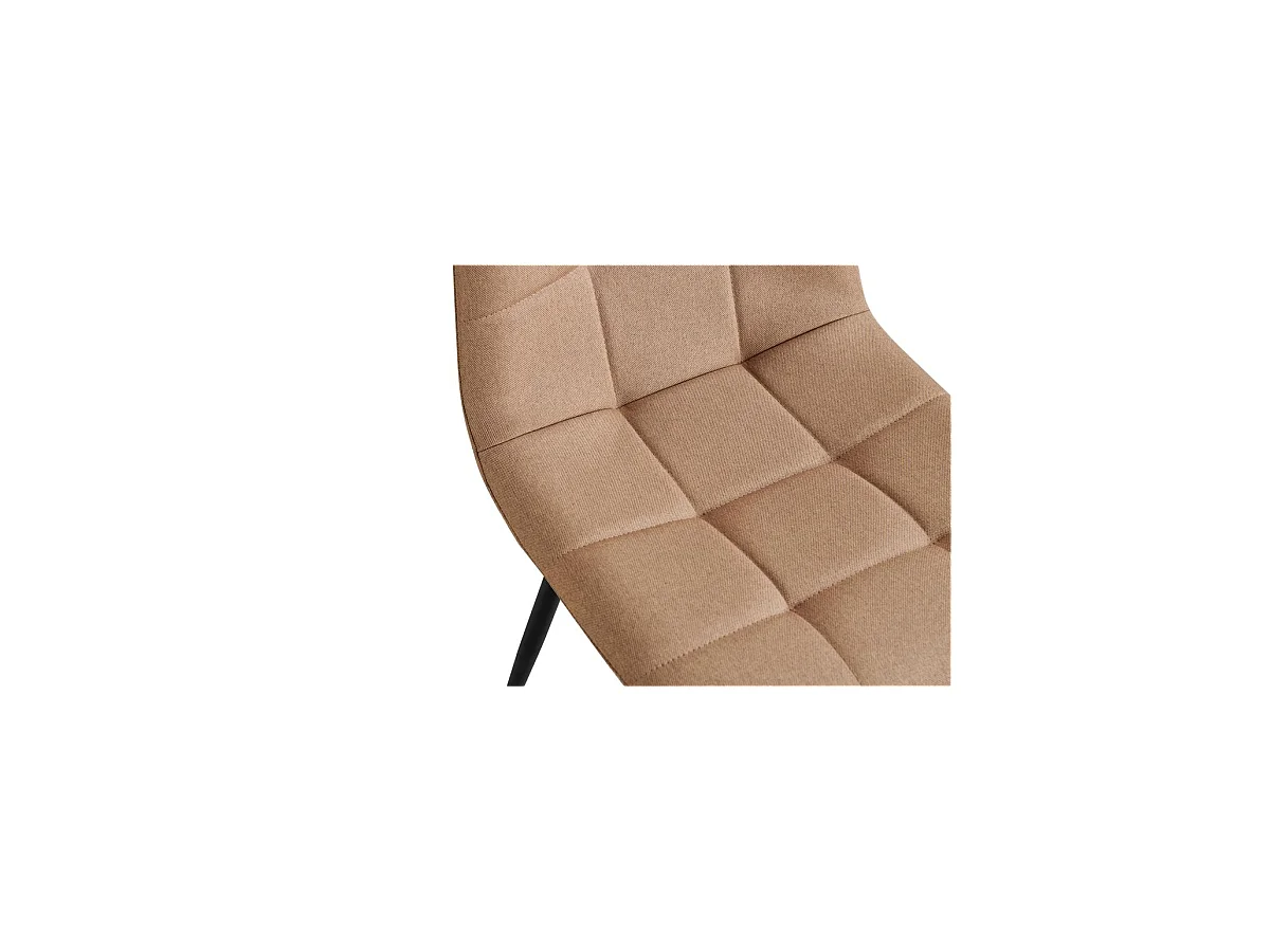 Pack de 4 sillas Md-Portland tapizadas en tejido marrón canela, 88cm(alto) 43cm(ancho) 47