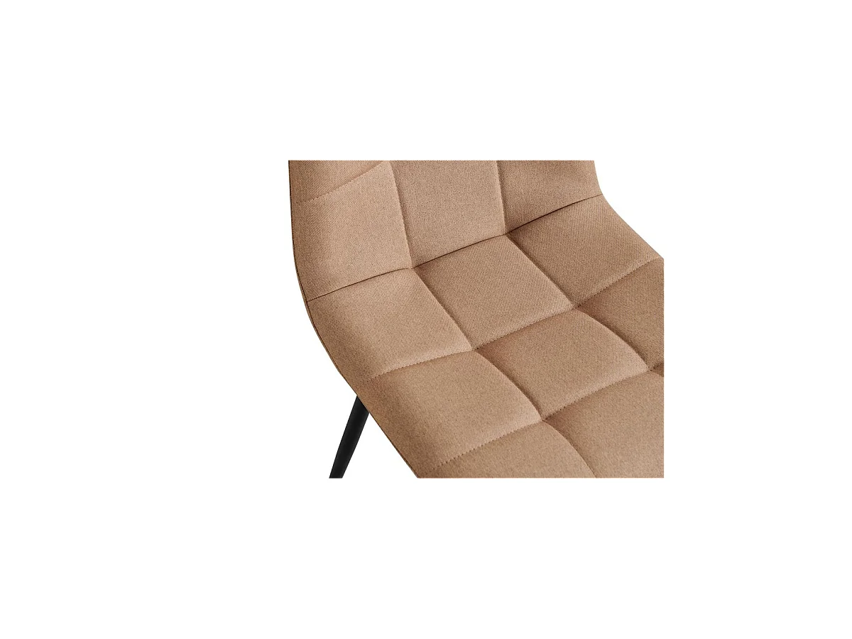 Pack de 4 sillas Md-Portland tapizadas en tejido marrón canela, 88cm(alto) 43cm(ancho) 47