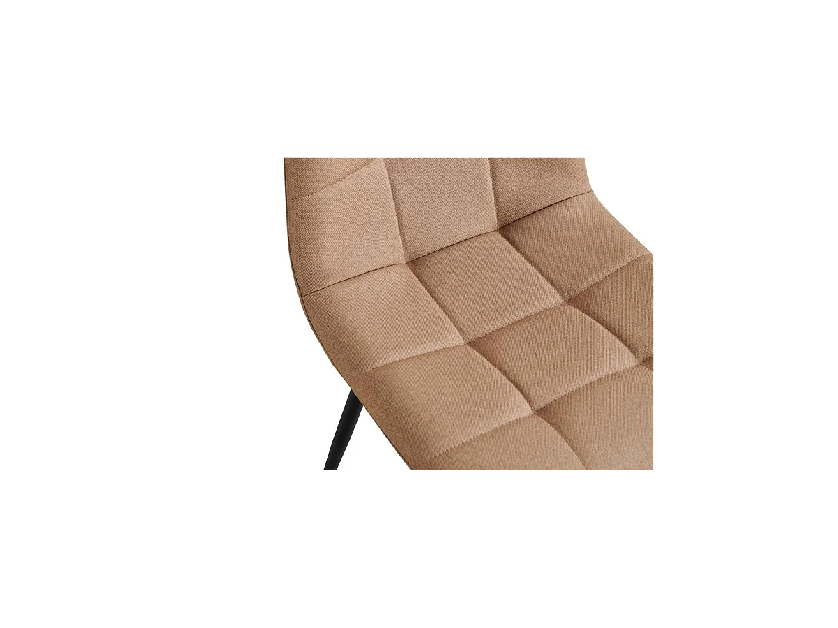 Pack de 4 sillas Md-Portland tapizadas en tejido marrón canela, 88cm(alto) 43cm(ancho) 47