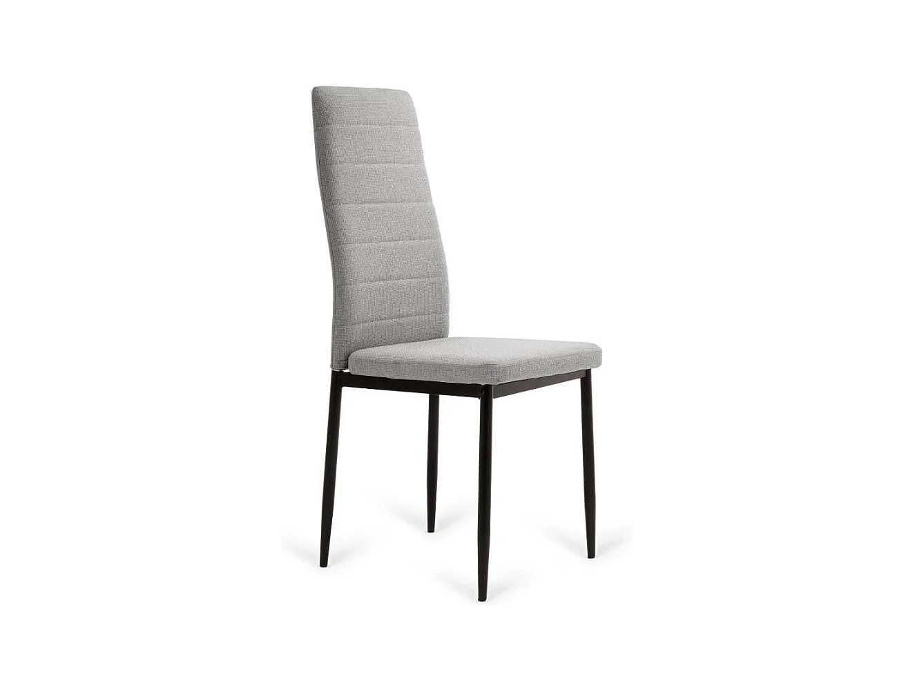 Pack 6 sillas Modelo Cíes tapizadas en tela Barrel  gris, 43cm(ancho ) 98cm(altura) 51cm(