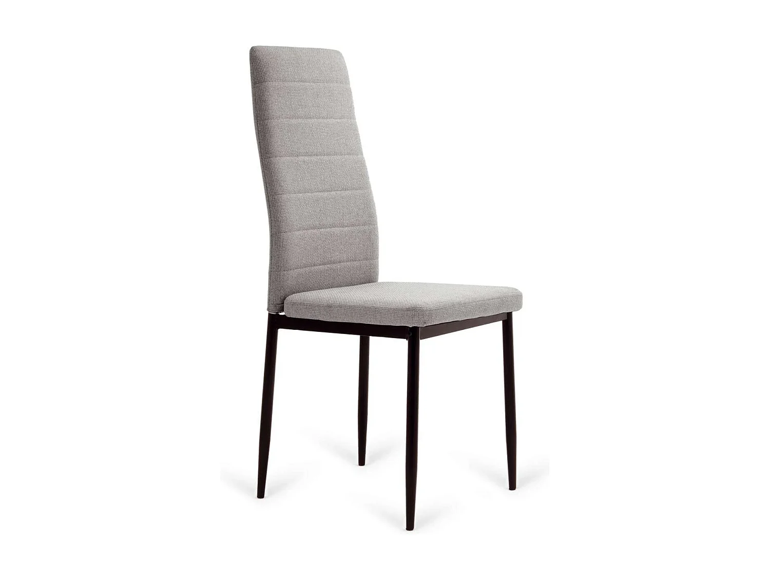 Pack 6 sillas Modelo Cíes tapizadas en tela Barrel  gris, 43cm(ancho ) 98cm(altura) 51cm(