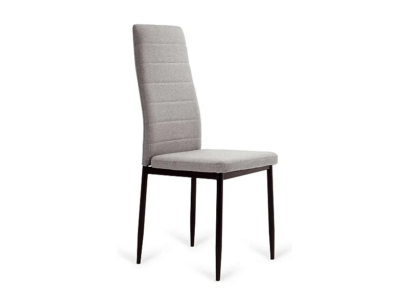 Pack 6 sillas Modelo Cíes tapizadas en tela Barrel  gris, 43cm(ancho ) 98cm(altura) 51cm(