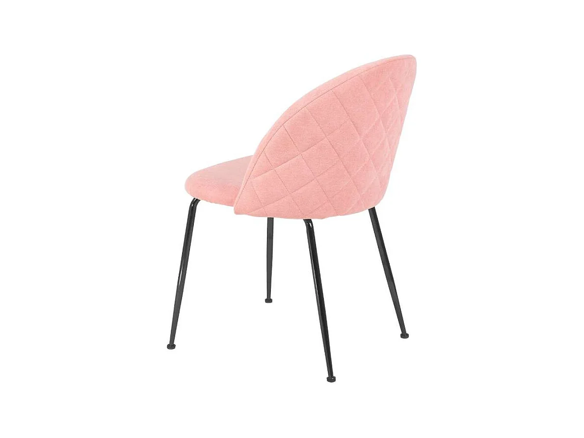 Pack 4 sillas Jason tapizado en tela terciopelo salmón, 78cm(alto) 47cm(ancho) 56cm(largo