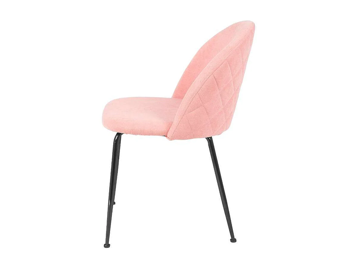 Pack 4 sillas Jason tapizado en tela terciopelo salmón, 78cm(alto) 47cm(ancho) 56cm(largo