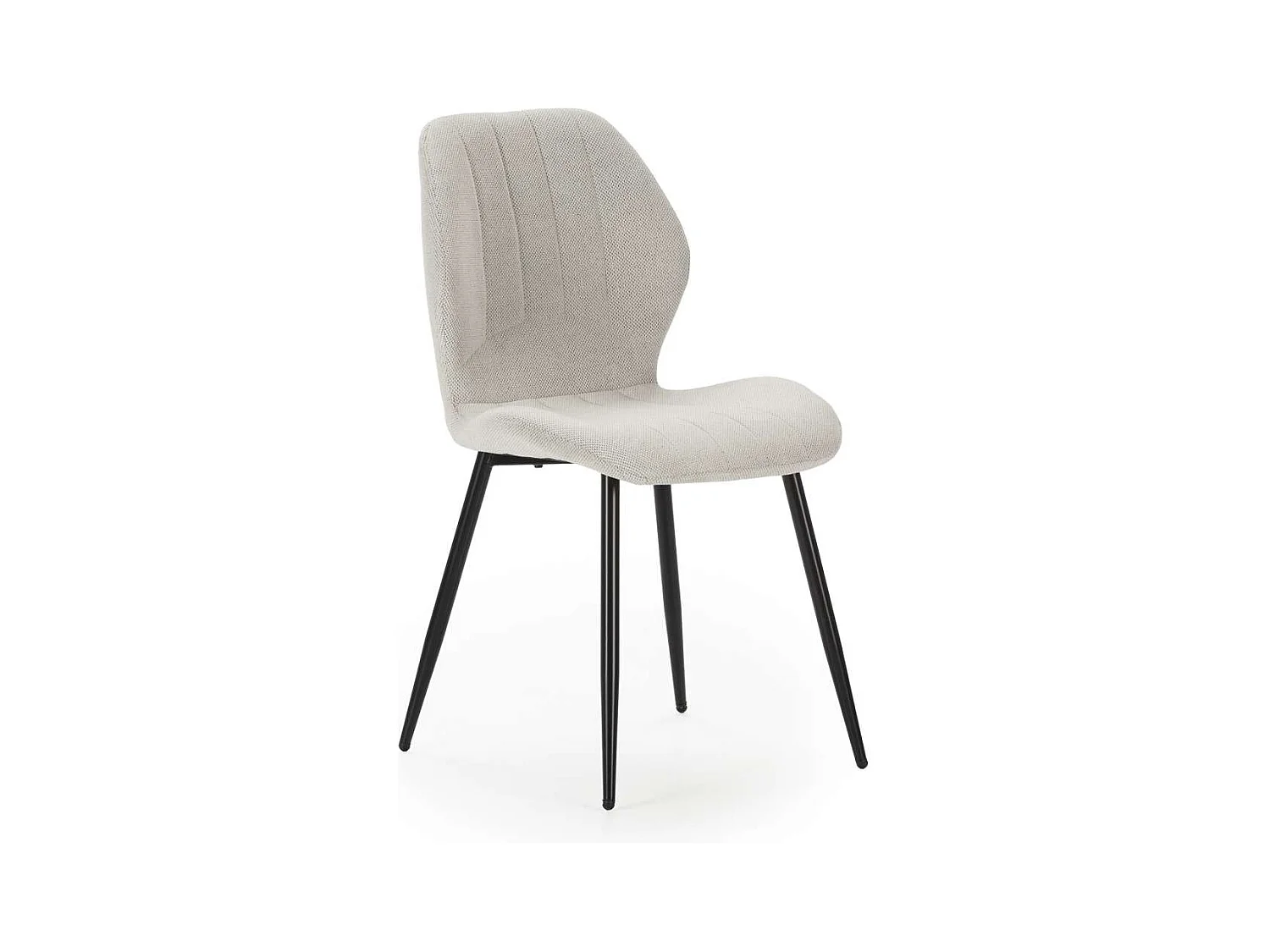 Pack de 4 sillas modelo Miño tapizado textil blanco, 85cm(alto) 47cm(ancho) 58cm(largo)