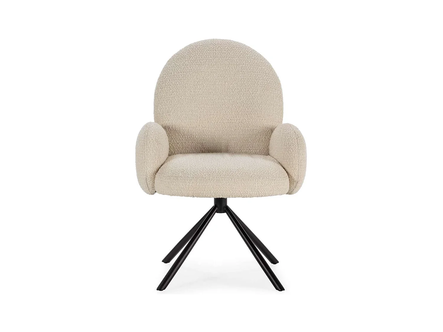 Sillón giratorio modelo Damas con brazos tapizado textil blanco, 89cm(alto) 64cm(ancho) 6