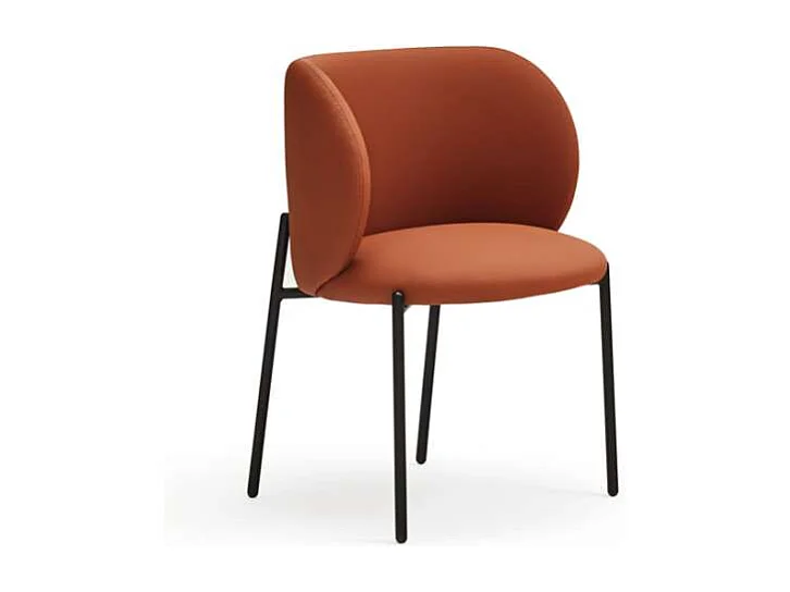 Pack de 2 sillas modelo Mogi tapizado en textil terracota, 49/81cm (alto) 59cm (ancho) 56c