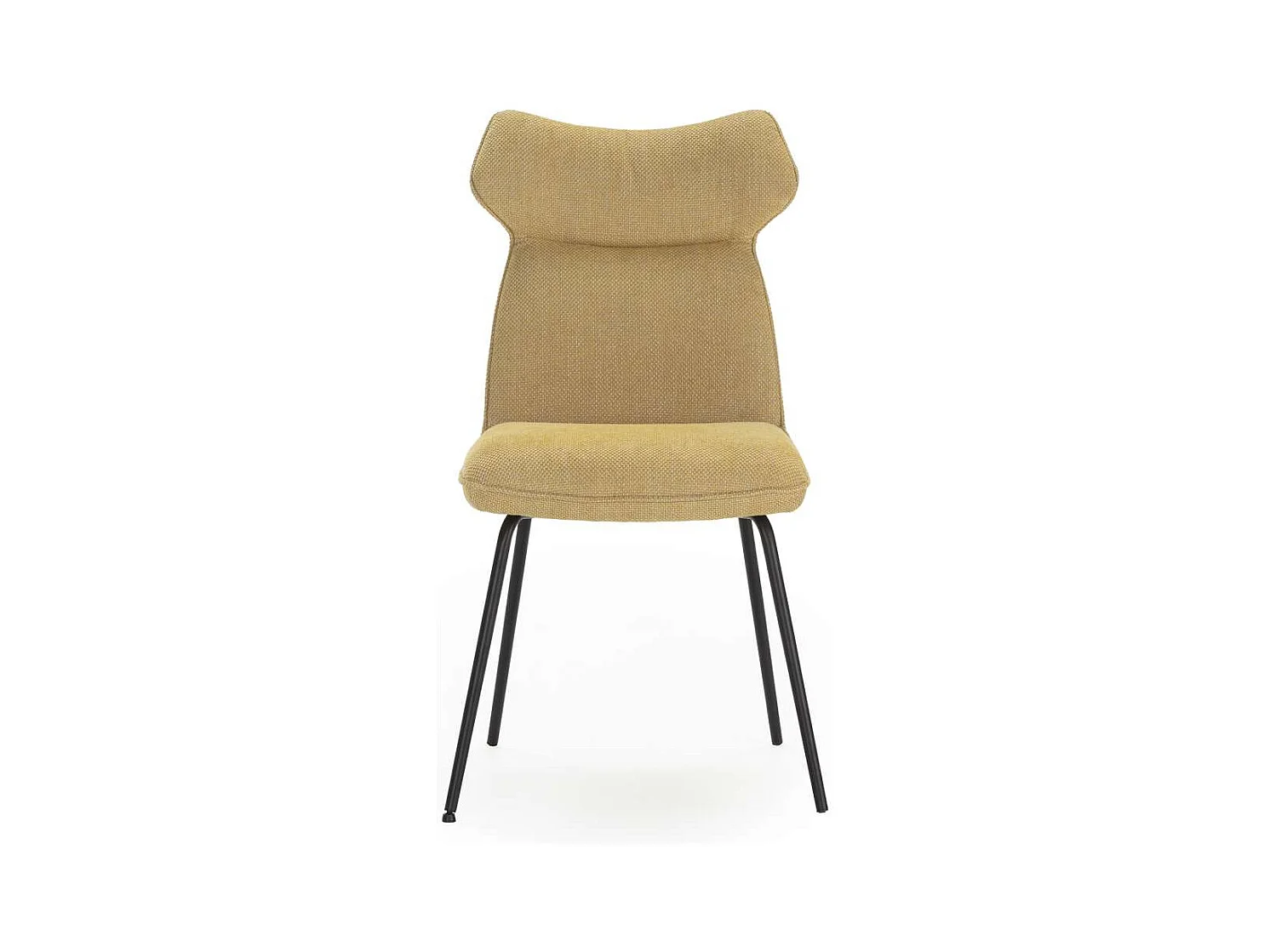 Pack de 2 sillas modelo Dimitri tapizado textil mostaza, 91cm(alto) 47cm(ancho) 64cm(largo