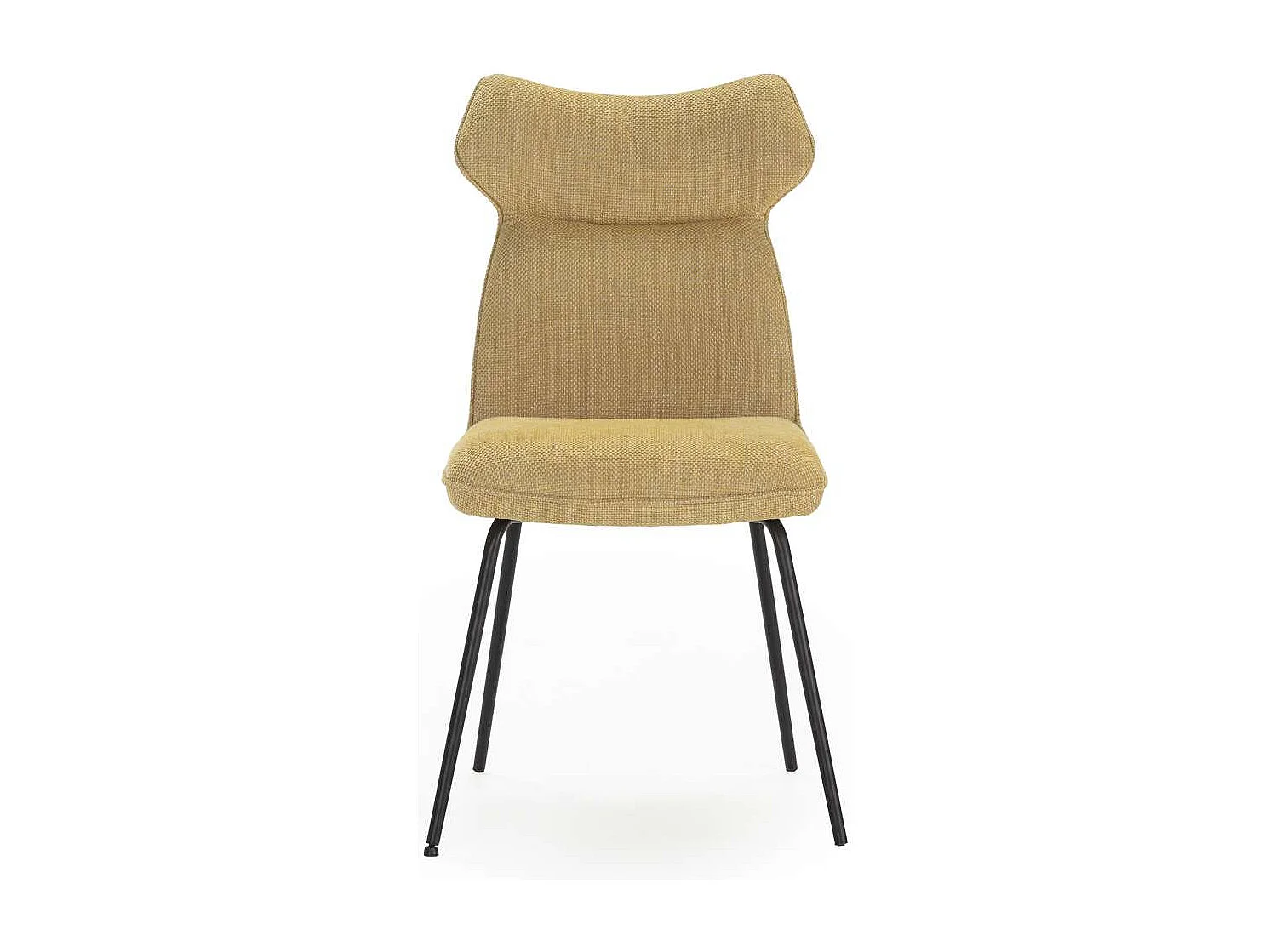 Pack de 2 sillas modelo Dimitri tapizado textil mostaza, 91cm(alto) 47cm(ancho) 64cm(largo