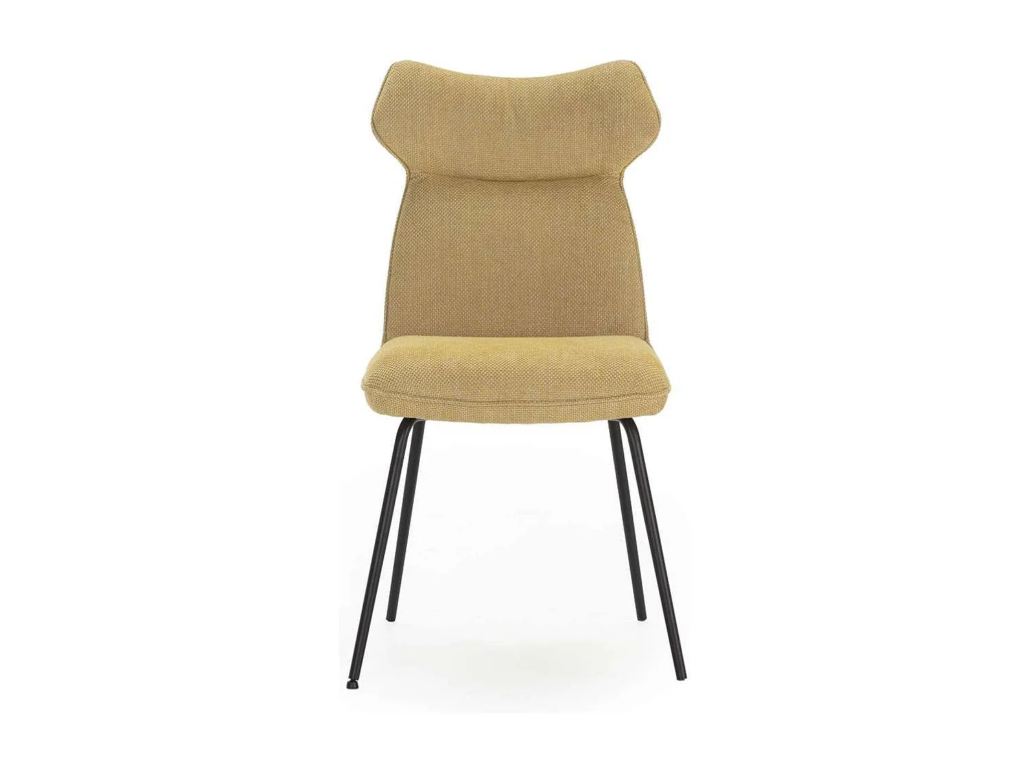 Pack de 2 sillas modelo Dimitri tapizado textil mostaza, 91cm(alto) 47cm(ancho) 64cm(largo