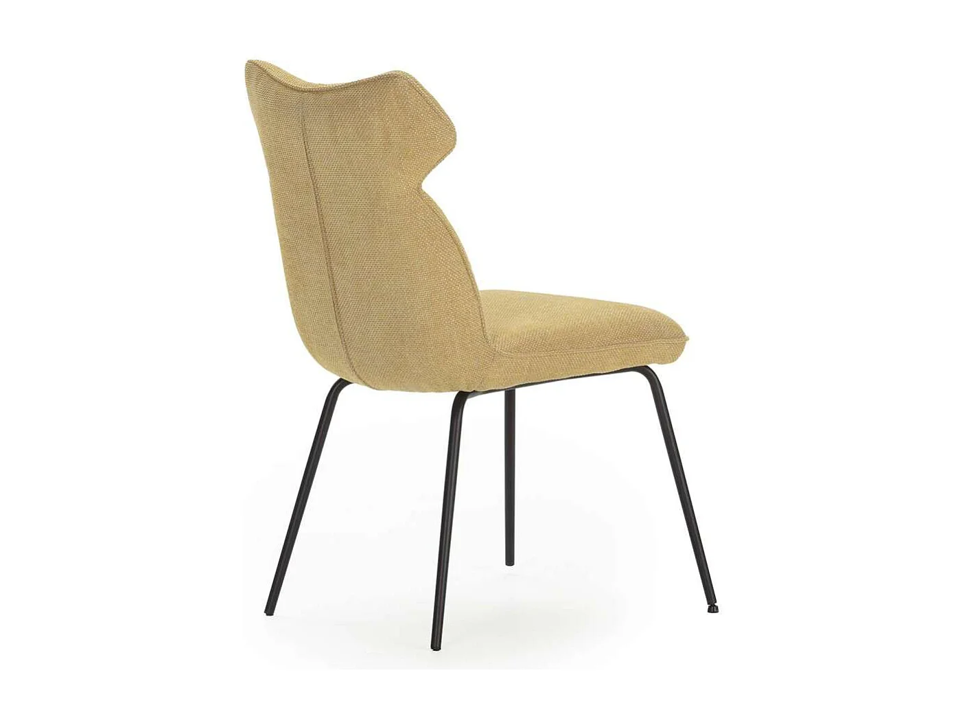 Pack de 2 sillas modelo Dimitri tapizado textil mostaza, 91cm(alto) 47cm(ancho) 64cm(largo