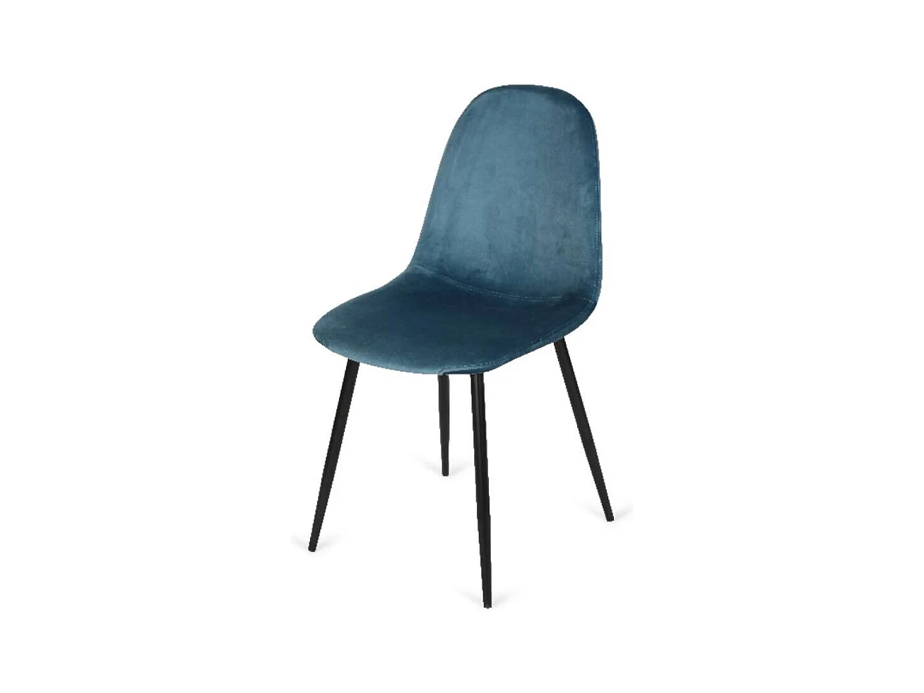 Pack 4 sillas modelo Córdoba tapizado Velvet Tela Azul, 43 cm(ancho) 86 cm(altura) 55 cm(