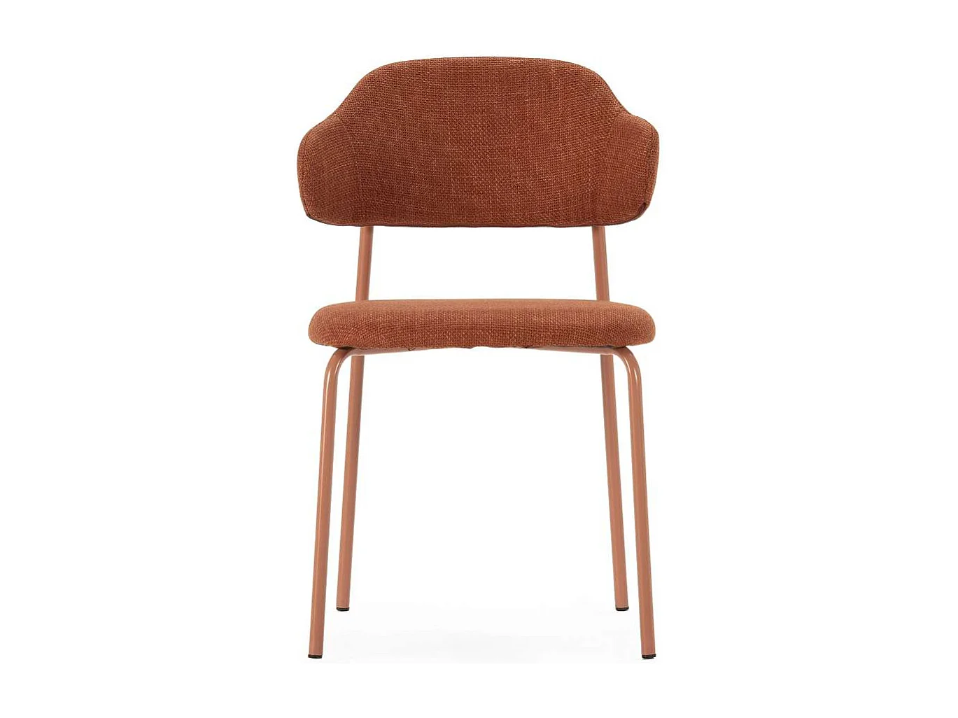 Pack de 4 sillas md-Joel tapizado textil terracota, 78cm(alto) 51cm(ancho) 53cm(largo)