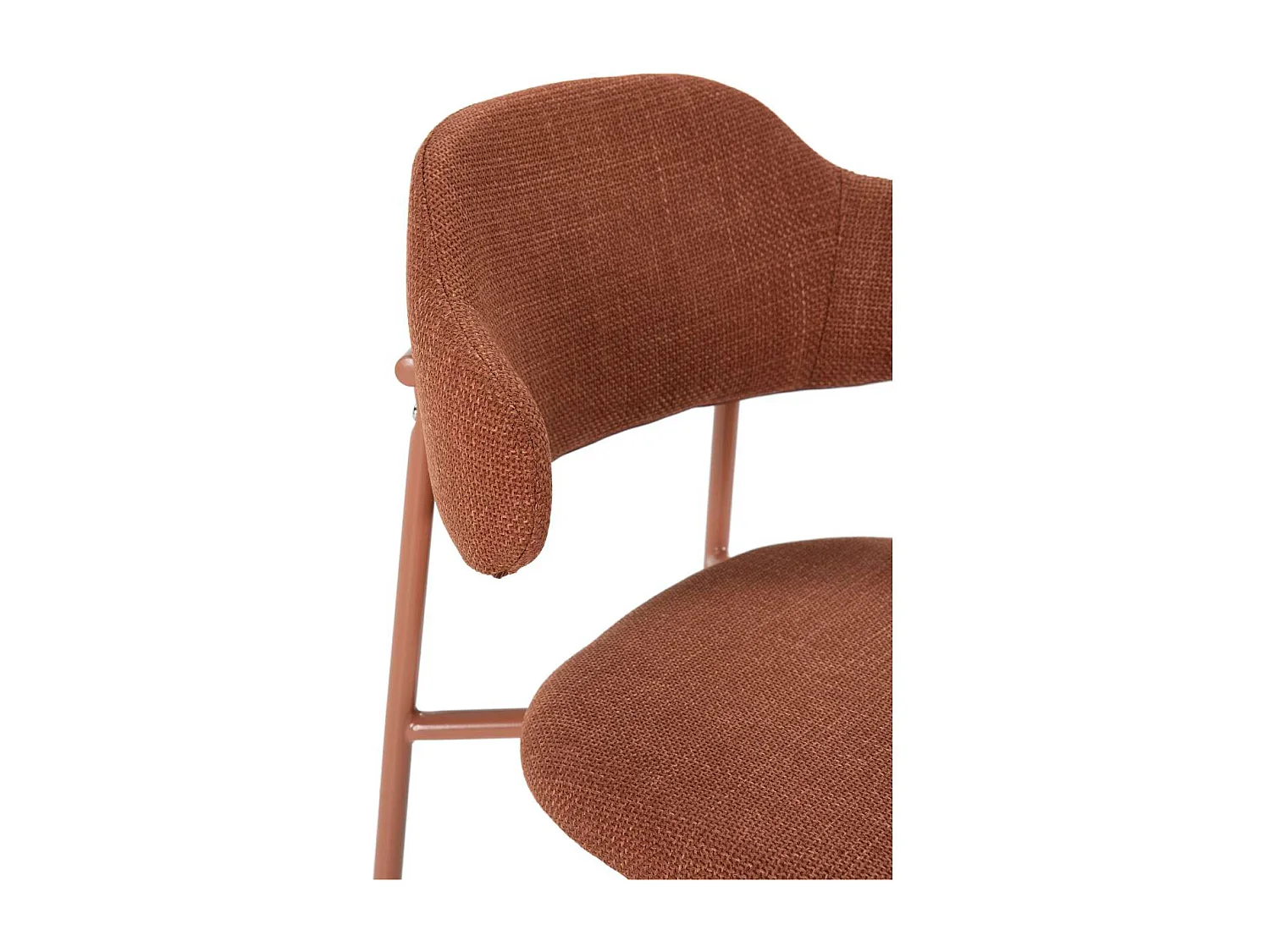 Pack de 4 sillas md-Joel tapizado textil terracota, 78cm(alto) 51cm(ancho) 53cm(largo)