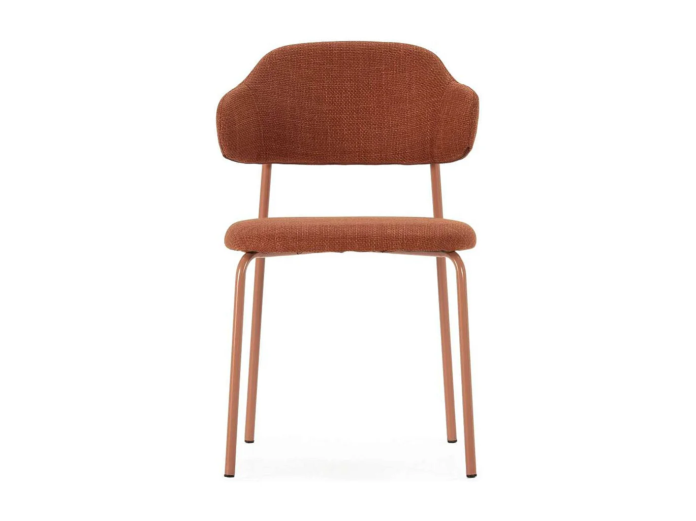 Pack de 4 sillas md-Joel tapizado textil terracota, 78cm(alto) 51cm(ancho) 53cm(largo)