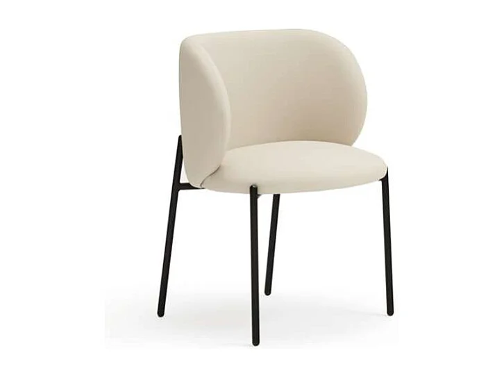 Pack de 2 sillas modelo Mogi tapizado en textil beige, 49/81cm (alto) 59cm (ancho) 56cm (l