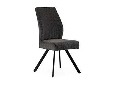 Pack de 2 sillas md-Pau tapizado textil gris oscuro, 98cm(alto) 45cm(ancho) 60cm(largo)