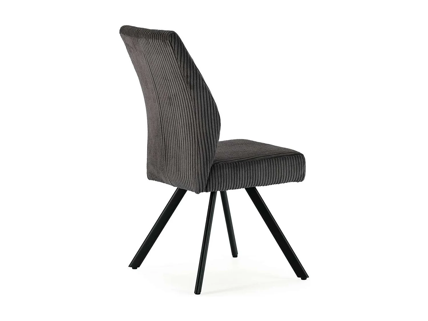 Pack de 2 sillas md-Pau tapizado textil gris oscuro, 98cm(alto) 45cm(ancho) 60cm(largo)