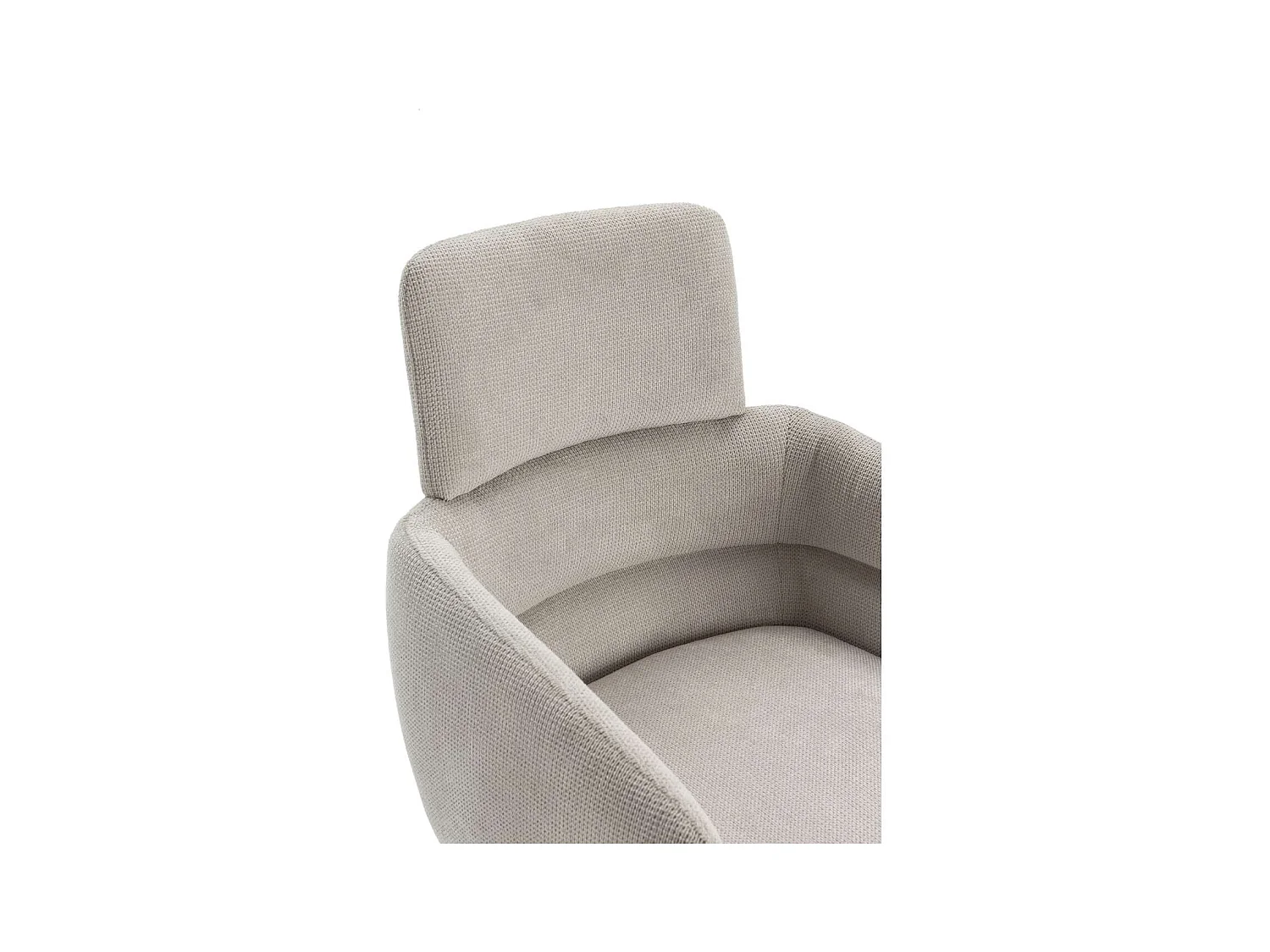 Pack de 2 sillones giratorios modelo Maggie tapizado textil gris claro, 93cm(alto) 58cm(an