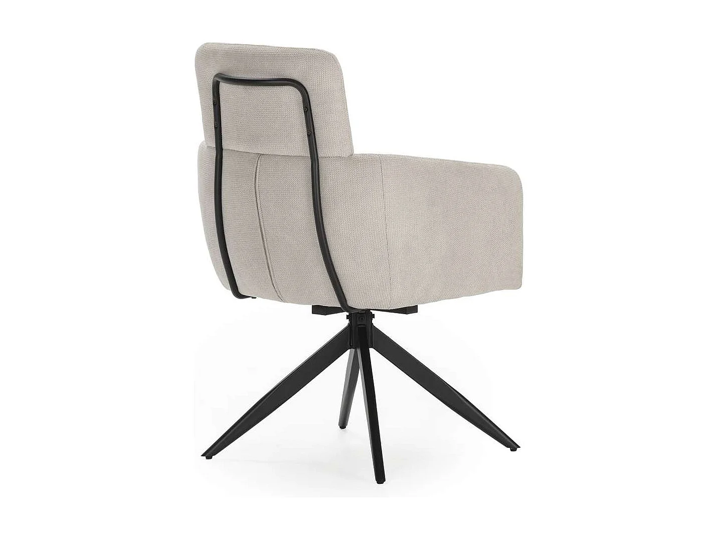 Pack de 2 sillones giratorios modelo Maggie tapizado textil gris claro, 93cm(alto) 58cm(an