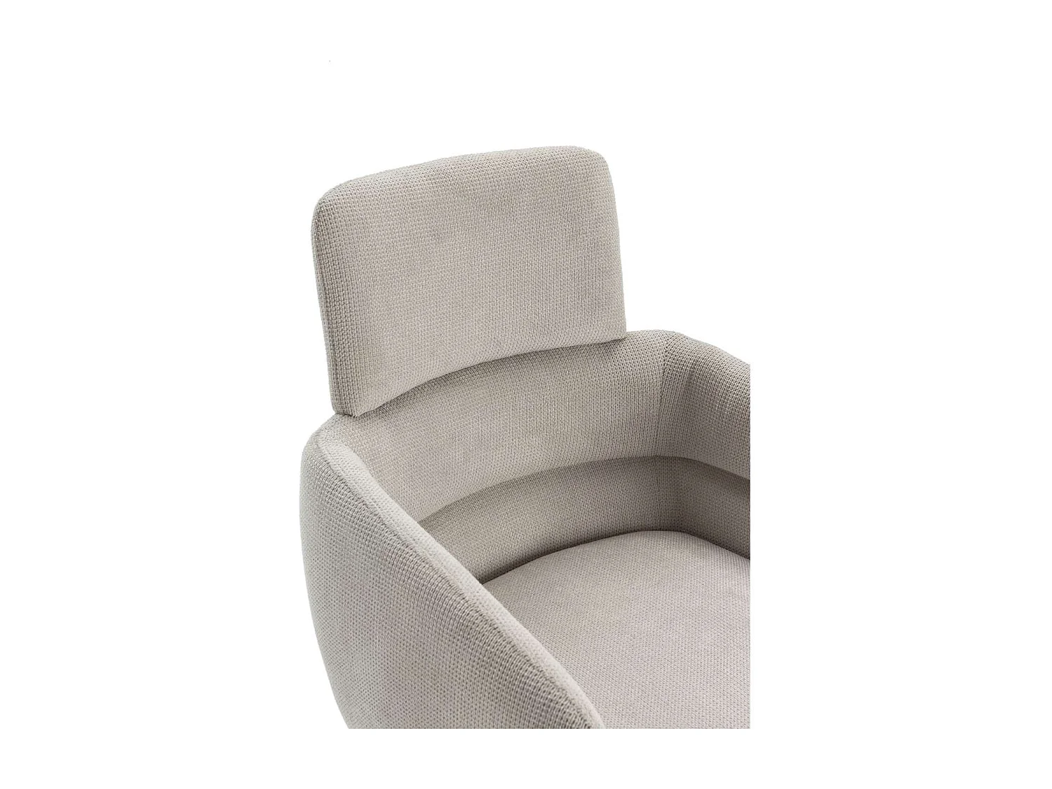 Pack de 2 sillones giratorios modelo Maggie tapizado textil gris claro, 93cm(alto) 58cm(an