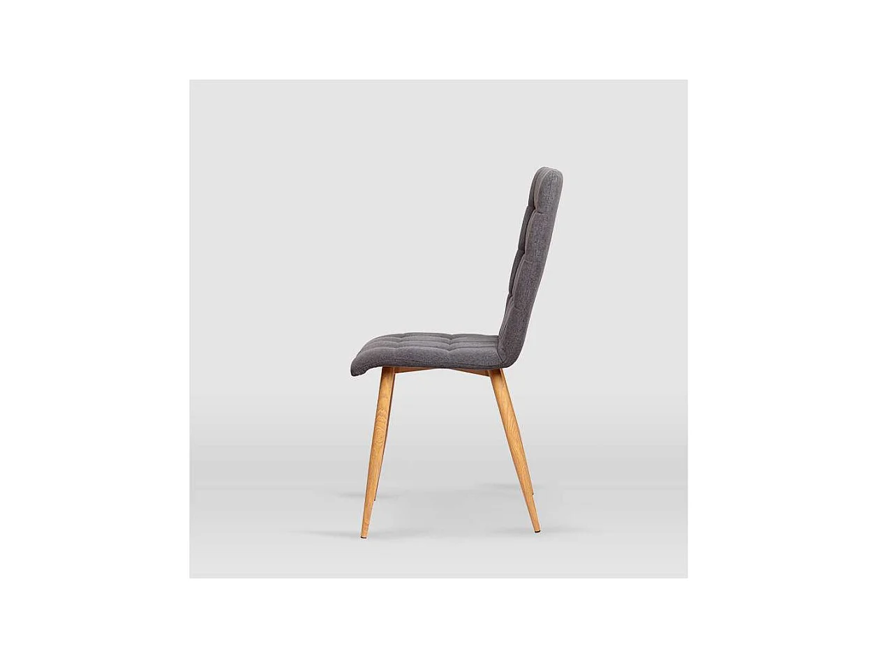 Pack de 4 sillas modelo Nadia tapizadas en textil gris piedra, 43cm(ancho ) 94cm(altura) 5