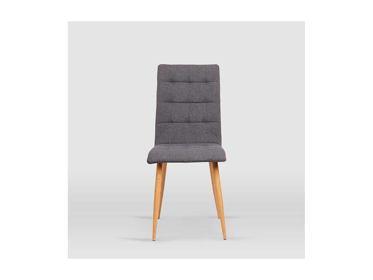 Pack de 4 sillas modelo Nadia tapizadas en textil gris piedra, 43cm(ancho ) 94cm(altura) 5