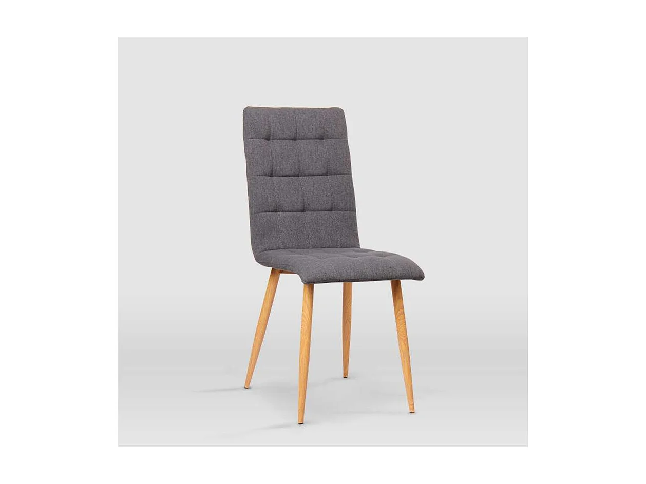 Pack de 4 sillas modelo Nadia tapizadas en textil gris piedra, 43cm(ancho ) 94cm(altura) 5