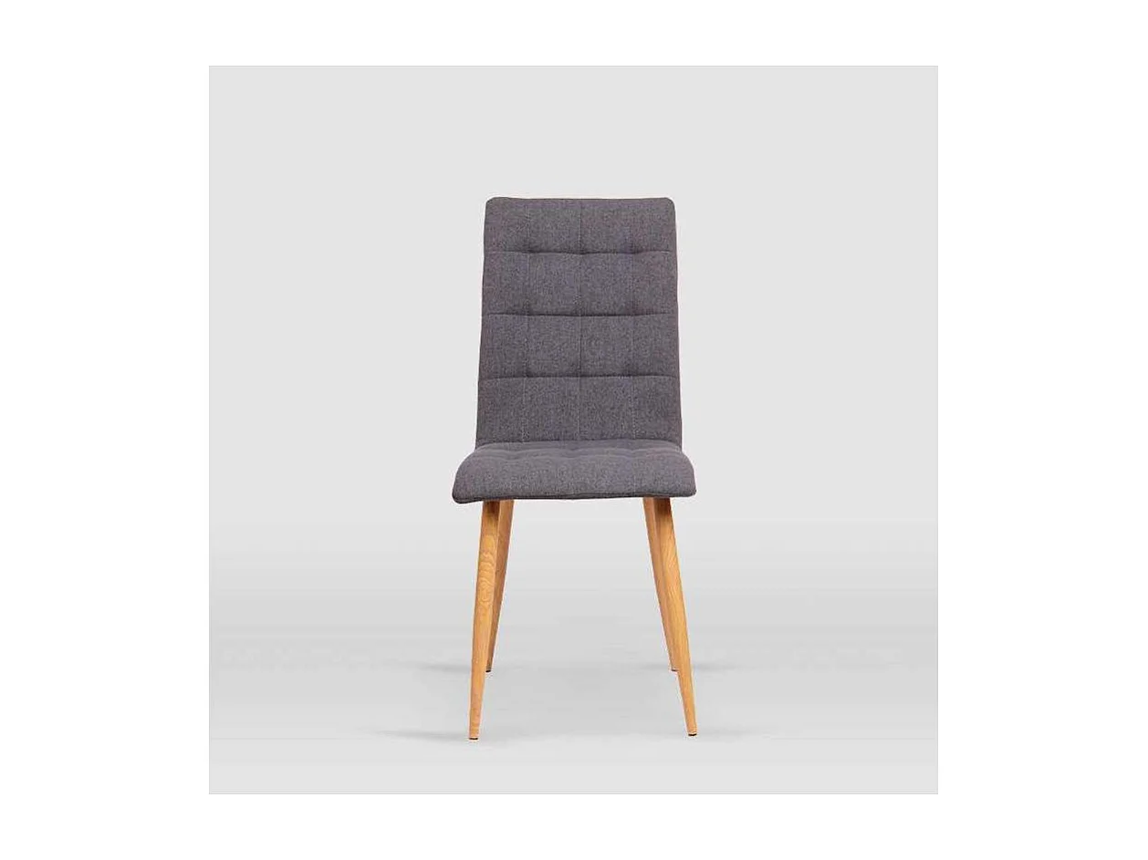 Pack de 4 sillas modelo Nadia tapizadas en textil gris piedra, 43cm(ancho ) 94cm(altura) 5