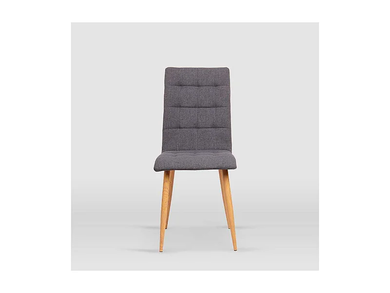 Pack de 4 sillas modelo Nadia tapizadas en textil gris piedra, 43cm(ancho ) 94cm(altura) 5