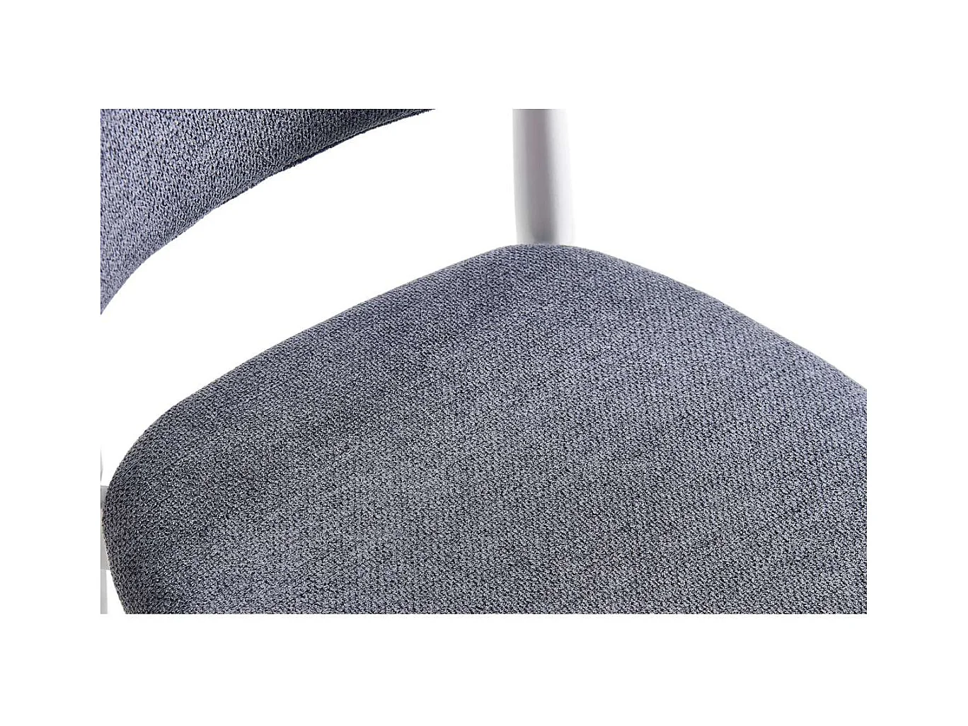 Pack de 2 sillas para cocina o comedor Vera tapizado textil gris/blanco,79cm(alto) 48cm(an