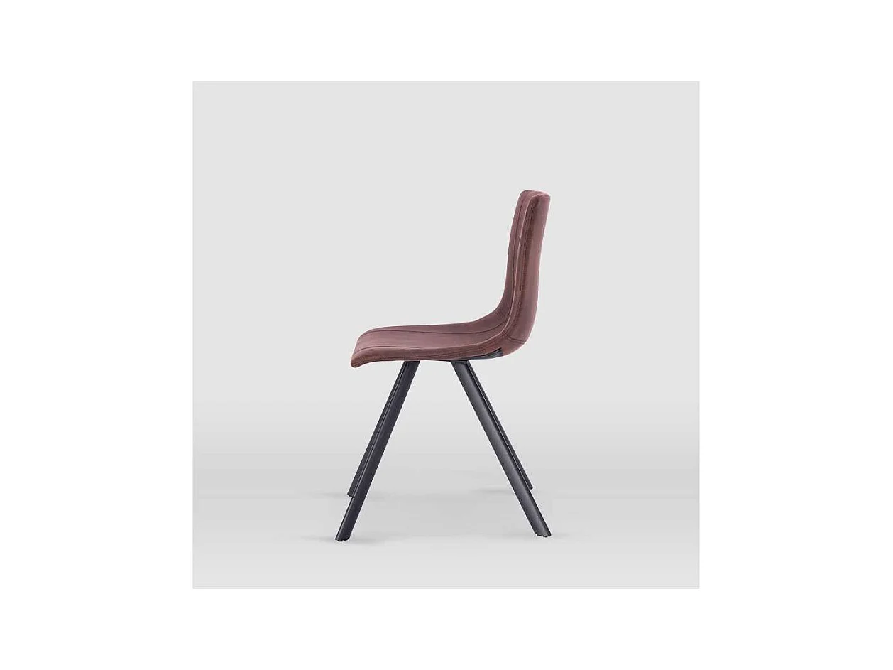 Pack de 2 sillas modelo Irma tapizadas en textil chocolate, 41.5cm(ancho ) 82.5cm(altura)