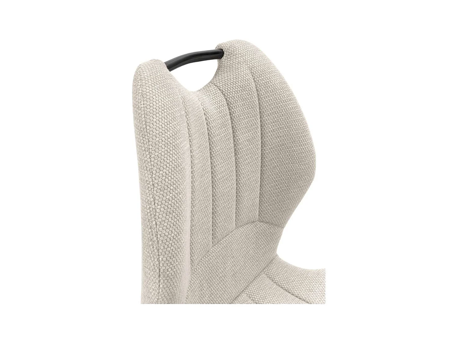 Pack de 4 sillas md-Omar tapizado textil beige/negro, 86cm(alto) 48cm(ancho) 58cm(largo)