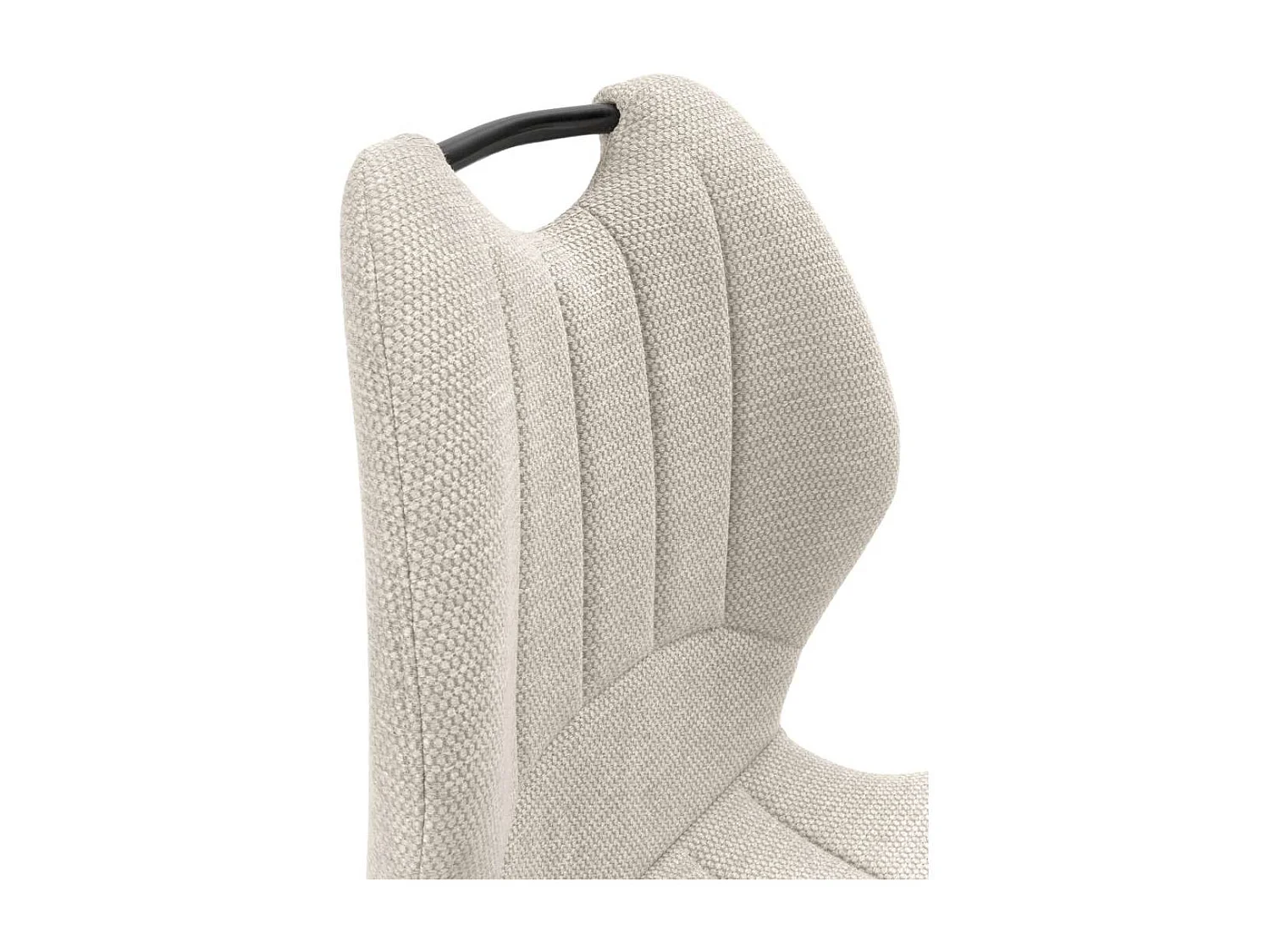 Pack de 4 sillas md-Omar tapizado textil beige/negro, 86cm(alto) 48cm(ancho) 58cm(largo)