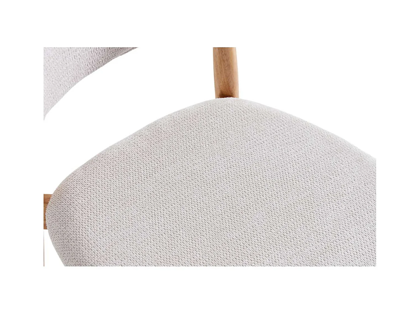 Pack de 2 sillas para cocina o comedor Vera tapizado textil beige/natural,79cm(alto) 48cm(