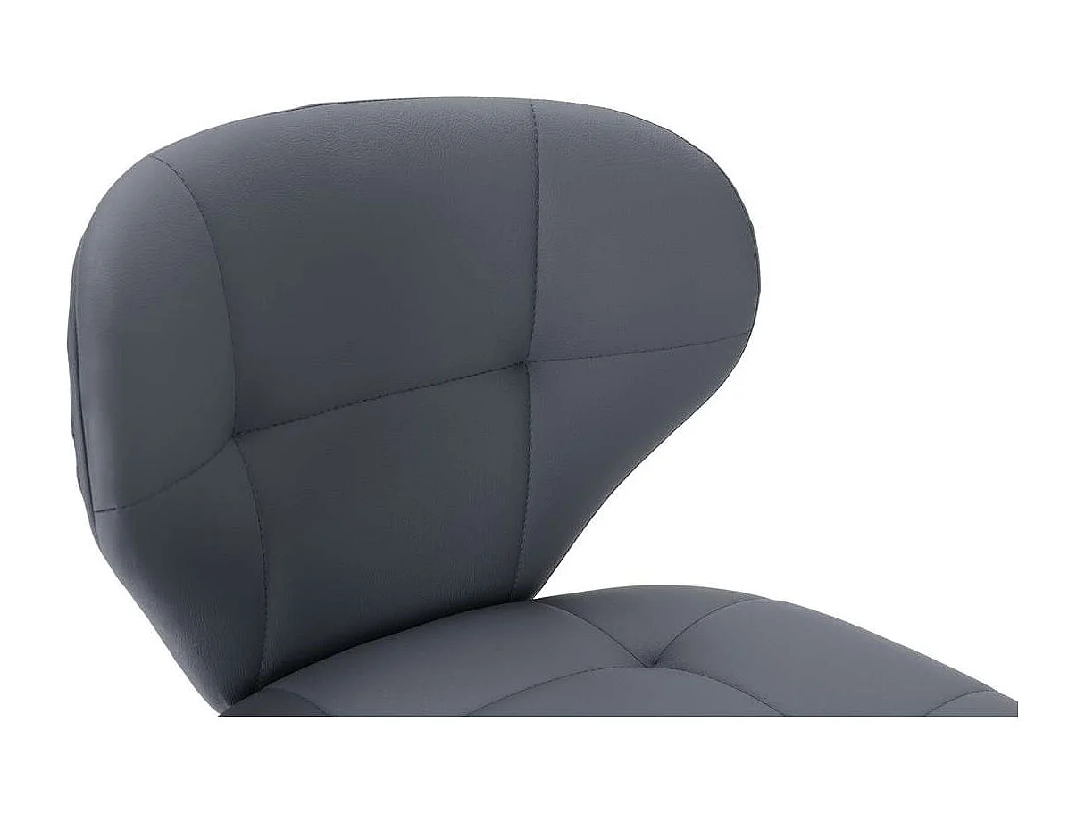 Pack de 2 sillas modelo Fauna tapizado polipiel gris oscuro, 83cm(alto) 50cm(ancho) 57cm(l