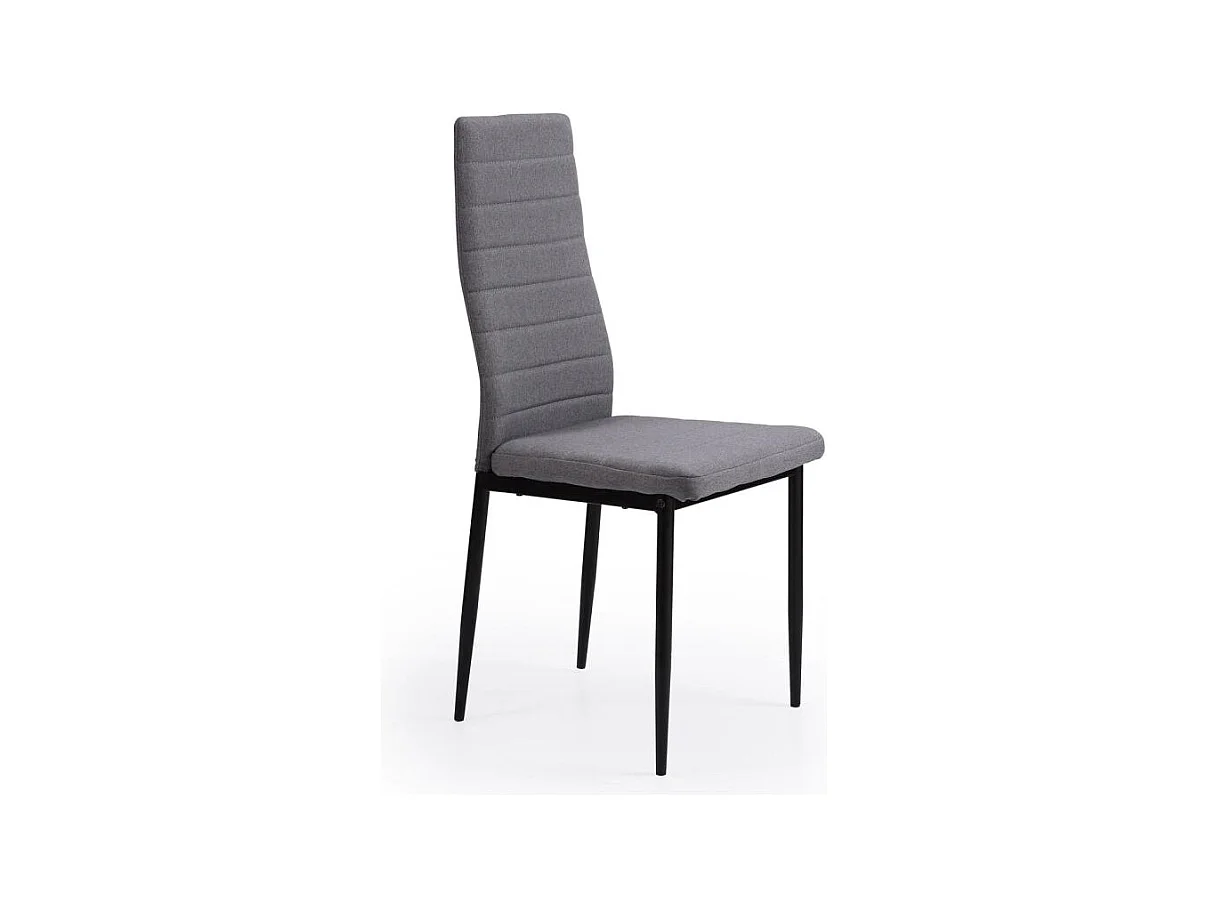 Pack de 4 sillas Niza para Salon o Cocina, tapizado textil gris, 103 cm(alto)45 cm(ancho)5