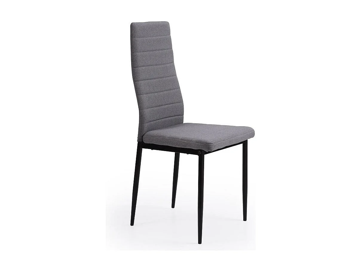 Pack de 4 sillas Niza para Salon o Cocina, tapizado textil gris, 103 cm(alto)45 cm(ancho)5