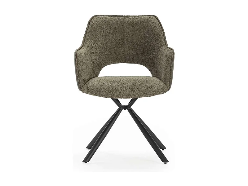Pack de 2 sillones modelo Oliver tapizado textil verde, 81cm(alto) 60cm(ancho) 62cm(largo)