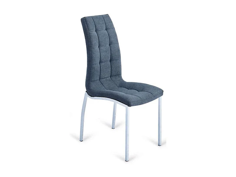 Pack 4 sillas San Sebastián tapizado en tela tipo lido gris oscuro. 96 cm (alto) 42 cm (a